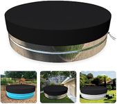 MRWiZMS Stock Tank Pool Cover 210D Oxford Cloth is Waterproof, UV Resistant, and Dustproof Round Stock Tank Pool Cover (10ft,Black)