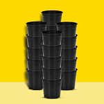 Kraft Seeds by 10CLUB Plastic Nursery Seedlings Pots - 20 Pcs (6 Inch, Black) | Plant Seed Starting Pots | Garden Plant Pots for Indoors & Outdoors | Planting Pots | Plant Containers for Home Plants