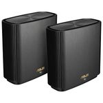 ASUS ZenWiFi XT9 WiFi 6 Mesh System - 2 Pack - Black - AX7800 Whole-Home Tri-band Mesh WiFi 6 System