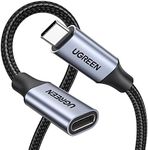 UGREEN USB C Extension Cable USB 3.2 Gen 2 10Gbps Type C Male to Female Extender Cord Nylon Braided 100W Fast Charge 4K 60Hz Video Display Lead Compatible with MacBook/iPad Pro Air, iPhone 15 (1M)