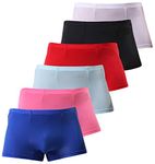 yuyangdpb Men's Short Silk Underwear Comfort Soft Trunks Stretch Boxer Briefs 6 Pack Large