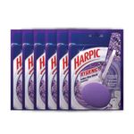 Harpic Hygienic Toilet Cleaner Rim Block, Lavender - 26 g (Pack of 6)| Toilet Flush Cleaner Blocks