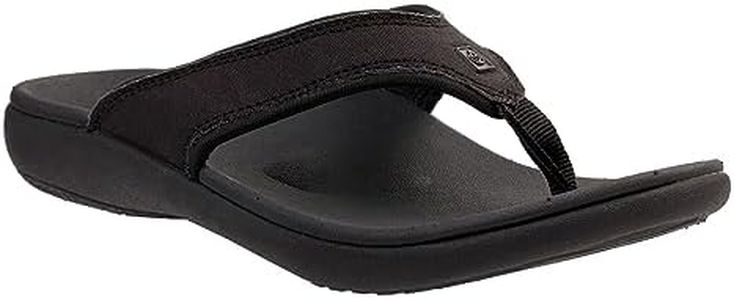 Spenco Women's Orthotic Slide Sandal, Black, 7 Wide