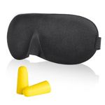 Tadipri Sleep Mask for Men and Women, 3D Sleeping Mask, Night Mask, Memory Foam Eye Cover, Absolute Darkness Eye Mask with Ear Plugs