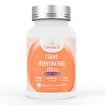 Arcwell Ultra Pure >98% trans-Resveratrol 250 mg per Capsule - 60 Vegetable Capsules | High Potency Antioxidant