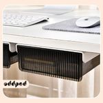 oddpod Reed Under The Table Hidden Drawer/Acrylic Desk Organiser For Home & Office - Black (Small), Stationery