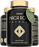 Maca Root 5000mg - Maca Root Capsules for Women & Men - High Potency Herbal Booster - Black & Yellow Macca Root Powder Extract - 180 Maca Tablets 6-Month Supply - British Made High Strength Supplement