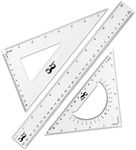 Mr. Pen- Triangle Ruler, Square and Ruler Set, 3 Pack, Set Square, Square Ruler, Protractor for Geometry, School Geometry Set, Math Protractor, Geometry Rulers, Math Ruler