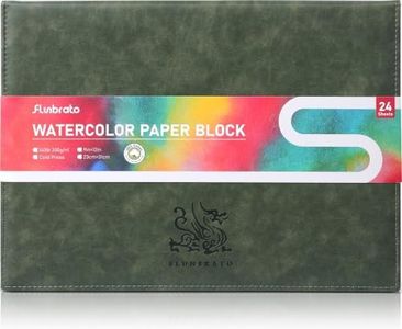 FLUNBRATO Watercolor Paper Block 9 x 12 Inch, 100% Cotton Cold Press Paper