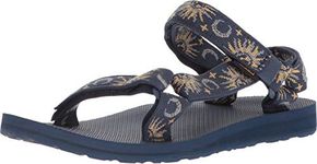 TEVA Women's Original Universal Comfortable Quick-Drying Casual Sport Sandal, Sun and Moon Insignia Blue, 8