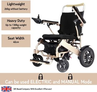 Automatic Foldable Electric Wheelchair – Lightweight Aluminum, Dual 13Ah Batteries, Remote Control