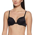 Amante Padded Underwire Plunge Push-Up T-Shirt Bra Black