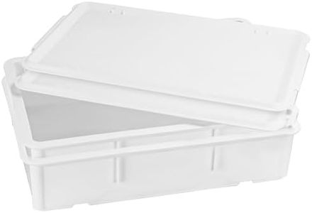 Pizza Dough Proofing Box - Stackable Commercial Quality Trays with Covers (17.7 x 12.6 Inches) - 2 Trays and 2 Covers Perfect as a Bread Proofing Box and Dough Container - Pizza Storage Container