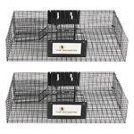 Rugged Ranch RATTR Ratinator Live Rat Squirrel Chipmunk Metal 2 Door Trap Cage (2 Pack