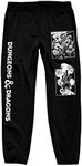 Dungeons and Dragons Game Dice and Logo Men's Black Sweatpants - S