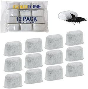 GOLDTONE 12 Pack Water Filters For CUISINART Coffee Maker Charcoal Water Filters For CUISINART Coffee Machines Cartridges Replace CUISINART DCC-RWF (Charcoal Water Filters (12))