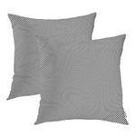 Batmerry Abstract Black Elegant 18x18 Inch Set of 2 Pillow Cover,Modern Masculine Black White and Grey Stripes Cushion Throw Pillow Covers Outdoor Sofa Couch Pillowcase