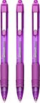 Zebra Z-Grip Smooth - Retractable Ballpoint Pen - 3 Pack - Purple