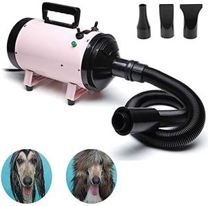 dicn Dog Hair Dryer Professional 2800W Low Noise with 3 Nozzles & Extendable Hose Fur Blaster Grooming Dryers Adjustable Temperature for Pets Cats Dogs