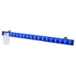 ADJ Products Eco Uv Bar Plus IR 18x 3 Watts UV LED Bar with IR Remote for On/Off and Strobe Control