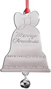 Silvertone Merry Christmas Bell Ornament