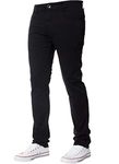 New Mens Kruze Stretch Slim Fit Chinos Branded Trousers Black Tan Navy White Holt 32 W X30L Black