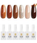 Bolt Bee Gel Nail Polish, Super Glossy Finish, Non-Chipping, Non-Smudging, Quick Drying, Set of 6 (94,121,136,88,123+,62)