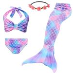 2019 New Girls Mermaid Tails for Princess Bikini Bathing Suit Set Children's Day for 3-12Y