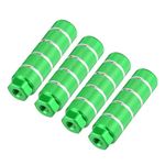 A ABSOPRO Rear Foot Pegs Footrests Universal Green for BMX MTB Bike Bicycle Fit 3/8 Inch (Set of 4)