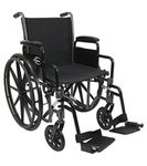 Karman Healthcare Light Weight Wheelchair with Elevating Legrests in 18-Inch Seat and Removable Footrests