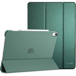 ProCase for iPad Air 13 Inch Case 2024 M2, 13" iPad Air Case 2024 iPad Air 13 Cover, Slim Stand Translucent Hard Shell Back 2024 iPad Air 13-inch Smart Folio Support Auto Wake/Sleep -MidnightGreen