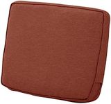 Classic Accessories Montlake Water-Resistant 19 x 20 x 4 Inch Patio Lounge Back Cushion, Heather Henna Red, Outdoor Loveseat Cushions