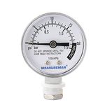 Measureman Stainless Steel Pressure Cooker Gauge, Pressure Canner Gauge, Steam Pressure Gauge, 2" Dial, Lower Mount, Including Hexagon Gasket and Nut