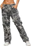 KGYA Unisex Camo Cargo Pants, Multi