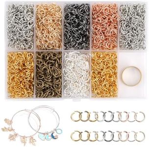 Gmma 7 mm Jump Rings for Jewelry Making 7 Colors 1500 Pcs Stainless Steel Jump Rings with Open/Close Tools for Necklace Bracelet Repair Keychains Jewelry Making Supplies(7mm/0.27")