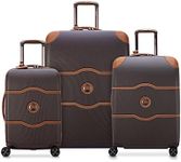 DELSEY Paris Chatelet Hardside Luggage with Spinner Wheels, Chocolate Brown, 3 Piece Set 19/24/28, Chatelet Hardside Luggage with Spinner Wheels