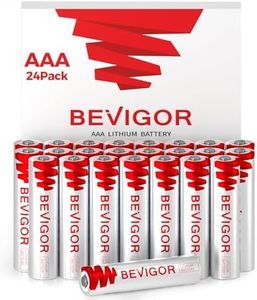 BEVIGOR AAA Lithium Batteries, 24Pack Lithium Iron Triple A Batteries, 1.5V 1100mAh Longer Lasting AAA Batteries for Flashlight, Toys, Remote Control, Non-Rechargeable