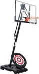 IE Sports Portable Basketball Hoop, 7.5-10 Feet Adjustable Height, 54" Backboard & Rebounder