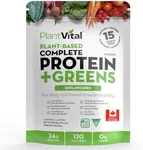 PlantVital Unflavoured Plant Based Protein Powder - 15 Superfoods, Veggies and Probiotics - Organic Vegan Protein Powder - Non-GMO, Non Dairy - Gluten-Free protein powder- 14 Servings -1 Pouch