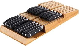 NIUXX Bamboo In-Drawer Knife Block 