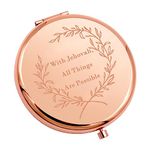 MAOFAED Jehovah witness Gift with Jehovah All Things are Possible Compact Mirror JW Gift Christian Gift with jehovah mirrorRG CA