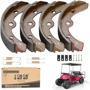 10L0L Golf Cart Brake Shoes Kit for Club Car DS & Carryall 1981-1994 OEM 101146302 101880701, EZGO XI-Serial 1983-1986, Yamaha G1 1978-1980, etc