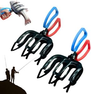 Pomeyard Upgrade 2/3 Claw Fish Gripper, Metal Fishing Pliers Gripper Catch Fish Control Clamp, Fishing Pliers Control Tool Fishing Accessories for Most Freshwater Fish Grip Tackle Holder