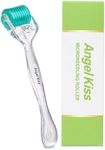Angel Kiss Derma Roller REAL NEEDLE - 0.3mm Microneedling Roller for Face Body, 192 Individual Stainless Steel Needles, Best Self Care Skin Roller for Men and Women