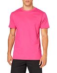 Build Your Brand Men's T-shirt Round Neck T Shirt, Hibiskus Pink, M UK