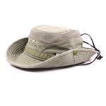 KeepSa Cotton Sun Hat UV Protection Summer Hats Beach Hat Safari Boonie Hat Foldable Fishing Hat with Breathable Mesh and Adjustable Chin Strap Khaki