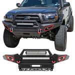 TKMAUTO Black Front and Rear Bumper for Tacoma 2nd Gen 2005-2015 (Front bumper)