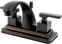 Kingston Brass KS4645QLL Executive 4" Centerset Bathroom Faucet, Oil-Rubbed Bronze, 4-Inch Center