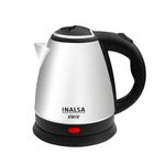 INALSA Electric Kettle 1.5 Liter with Stainless Steel Body - Kwik|Auto Shut Off & Boil Dry Protection Safety Features| Cordless Base & Cord Winder|Hot Water Kettle |Water Heater Jug, 1350 Watt