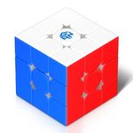 GAN 356 R S 2, 3x3 Speed Cube Gans Magic Cube Stickerless Puzzle Practice Solving Wing-Shaped Core 2.0, 90° Corner Cutting, Tension Adjustable, Kids Teens Beginners Holiday Birthday Gifts